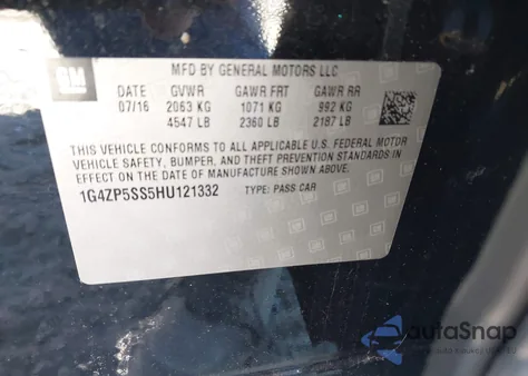 2017 Buick Lacrosse Essence из США, поврежденный, VIN 1G4ZP5SS5HU121332